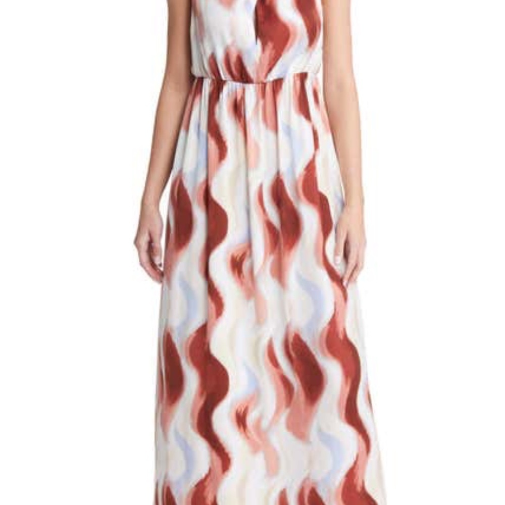 Open Edit Twist Front Abstract Print Tie Dye Maxi… - image 3